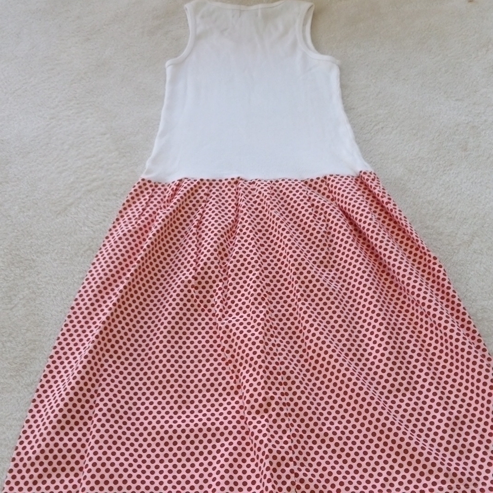 Girls Valentines Red & White Polka Dot Tank Top Puppy Love Sundress - Picture 7 of 9